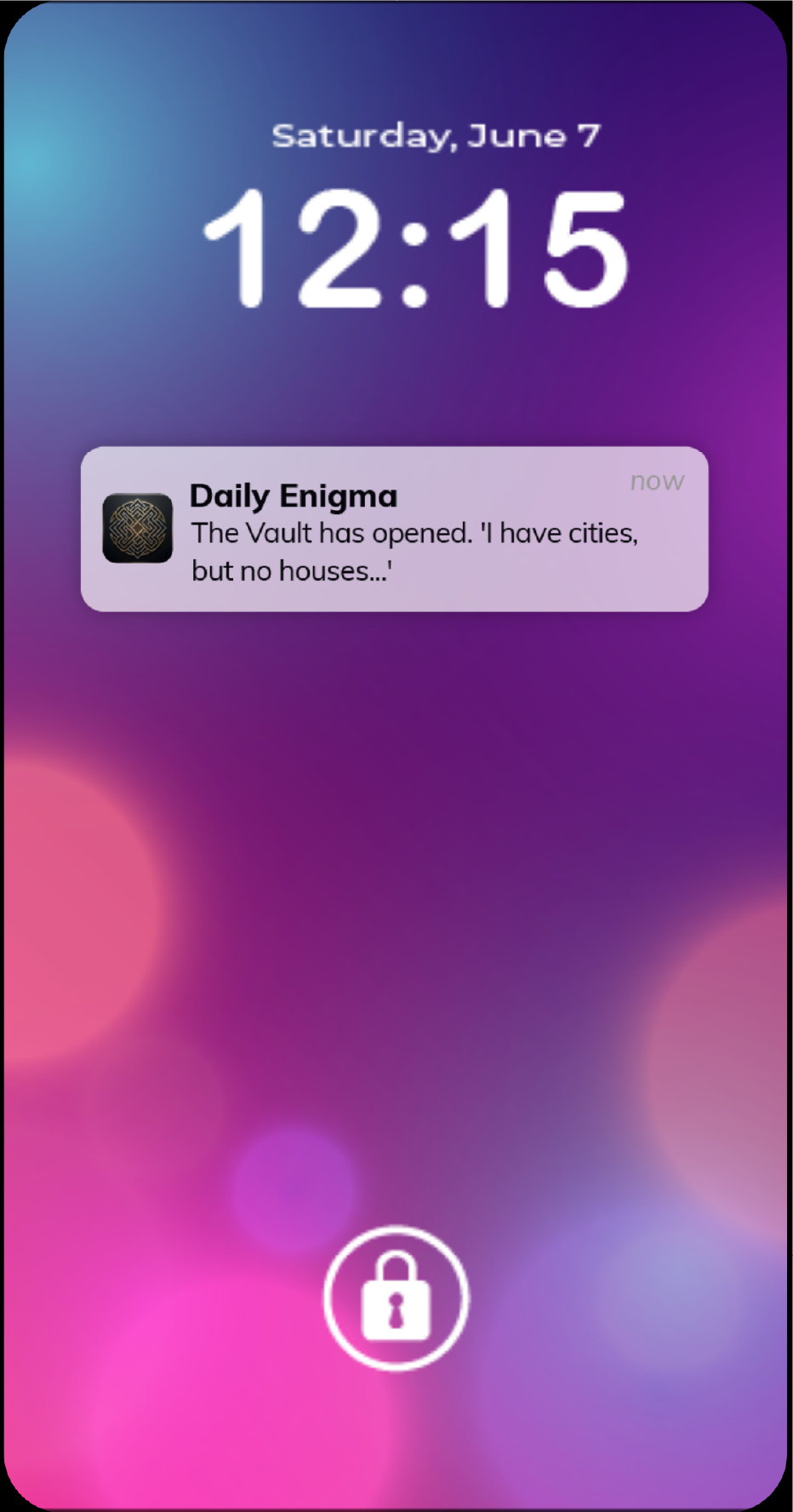Daily Enigma hero screen